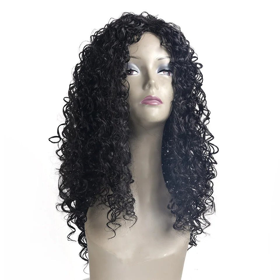 HOUYAN 22 дюйма бразильские вьющиеся волосы волна глубокий фронтальный предварительно сорванный синтетический парик для черных женщин Remy волна воды парик