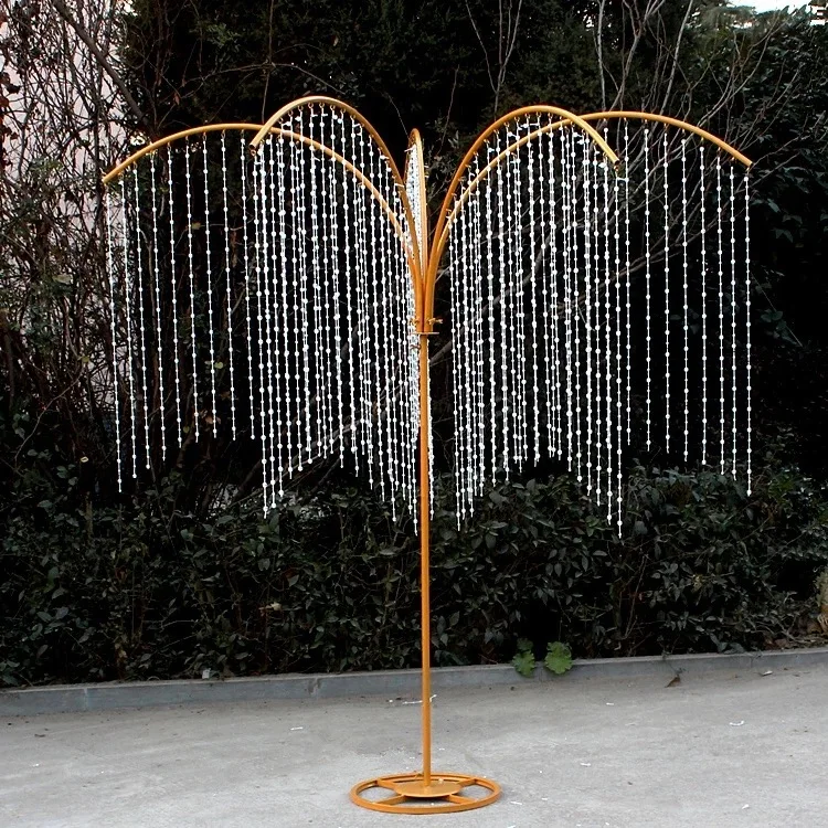 

Wedding Props Iron Crystal Tree Adjustable Road Guide Wedding T Table Decoration Bead Curtain Wishing Tree wedding decoration