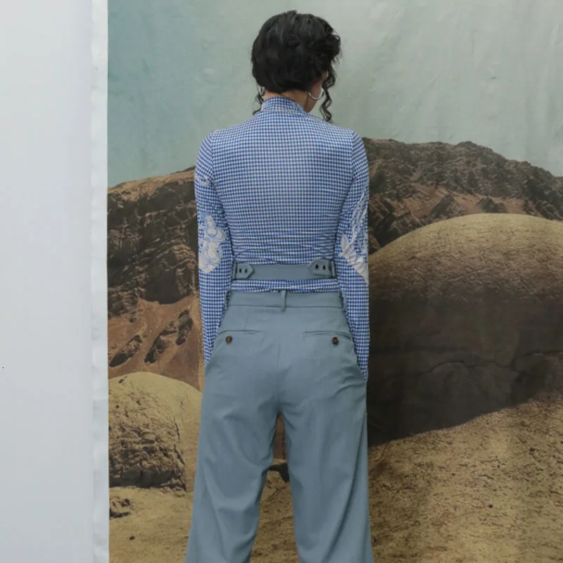 TWOTWINSTYLE Women Print Slim Fit Causal Hit Color T-shirt New Turtleneck Long Sleeve Fashion Tide All-match Spring Autumn 2019 (6).jpg_.webp