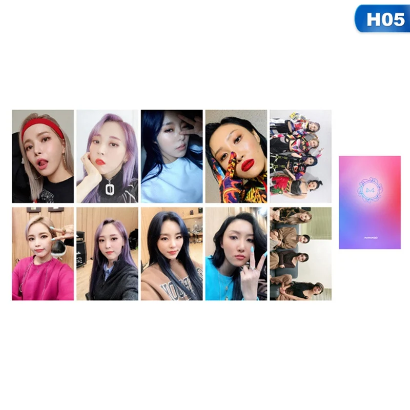 10 шт./компл. MAMAMOO альбом реальности в черном цвете самодельные Бумага ЛОМО карта фото плакат Фотокарта вентиляторы коллекция подарков - Цвет: 5