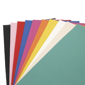 

David accessories 10Pieces/set 20*34cm Litchi Texture Faux Synthetic Leather Fabric DIY Handmade Sewing Accessories,1Yc5860