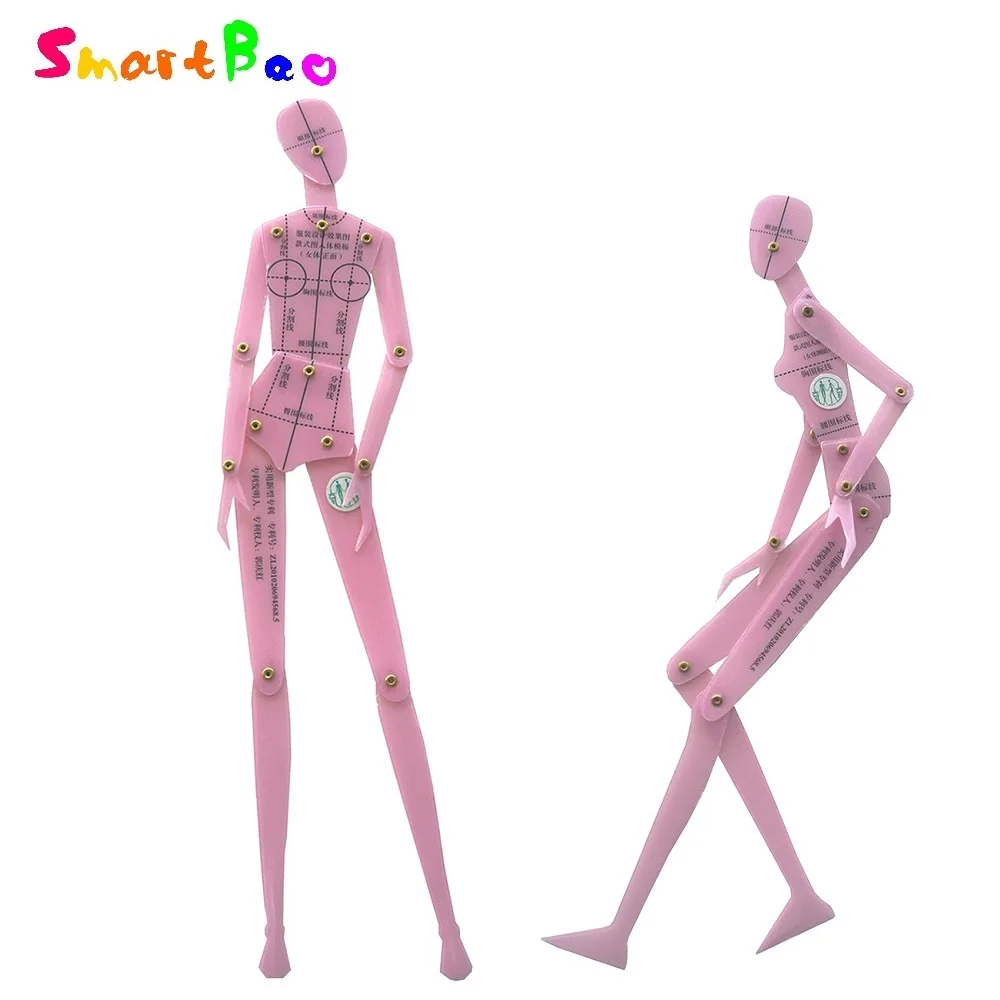 Baratos Regla de dibujo de moda diseño de prendas de vestir de cuerpo humano dinámica mano regla de plantilla de dibujo mujeres efecto estilo de dibujo