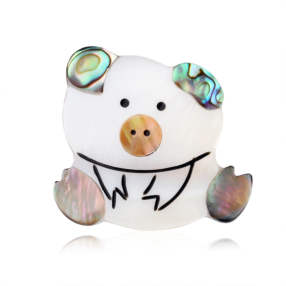 Модная игла в виде животных из мультфильма, Женская Брошь, медведь, пчела, лошадь, белка, кошка, свинья, панда, Милая брошь в форме морской раковины джинсовый значок