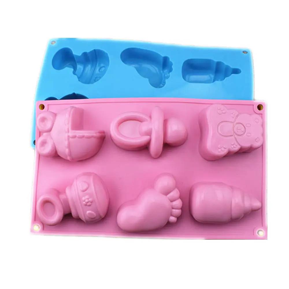 ホット 6 細胞赤ちゃんの足とおもちゃシリコーン金型 3dチョコレート砂糖菓子ゼリーカップケーキパーティーフォンダンケーキ装飾ツール ケーキ型 Aliexpress