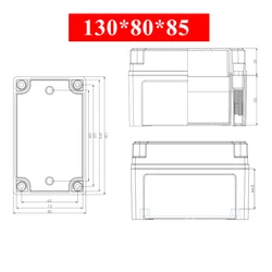 IP67 Waterproof Outdoor ABS Plastic Project Enclosure Box (130x80x85mm)