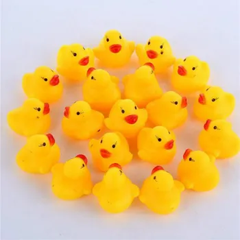 

Baby Bath Toy Sound Rattle Children Infant Mini Rubber Duck Swimming Bathe Gifts Race Squeaky Duck Swimming Pool Fun Playing Toy
