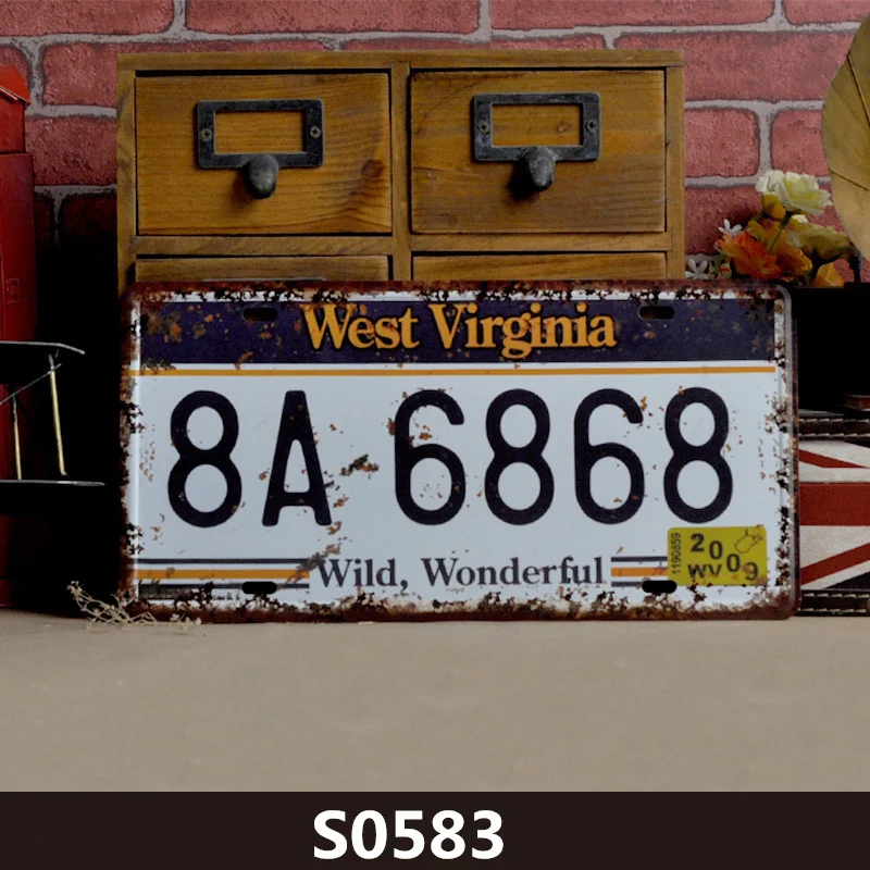 Винтажные металлические жестяные знаки Route 66 номер автомобиля номерной знак табличка Плакат Бар Клуб стены гаража украшения дома магазина