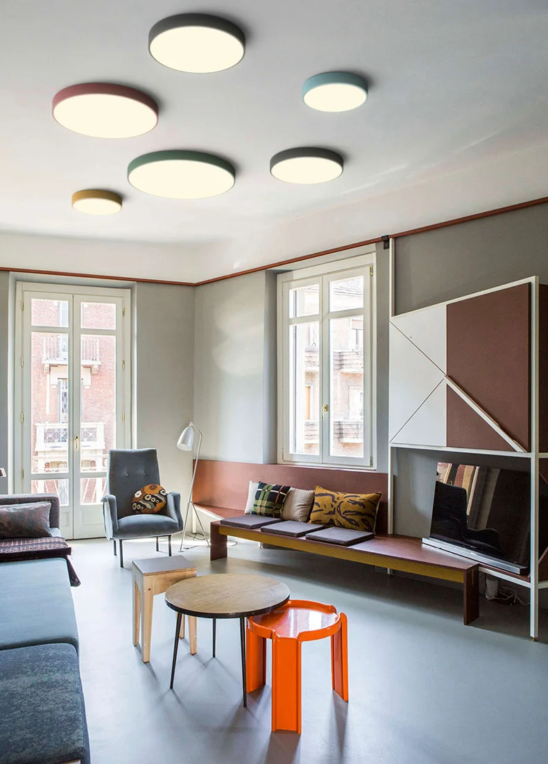Современный минималистичный светодиодный ультра-тонкий круглый акриловый потолочный светильник для спальни, кухни, гостиной, коридора, балкона, потолочные светильники