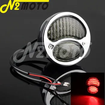 

Motorcycle Chrome 12V Taillight LED Tail Retro Running Brake Stop Lamp For Harley Cafe Racer Chopper Bobber Tail Light Custom