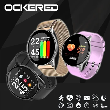 

Ockerd Smart Watch Fashion Touch Screen clock Smartwatch Heart Rate Blood Pressure Monitor Fitness Watch Waterproof Sport Watch