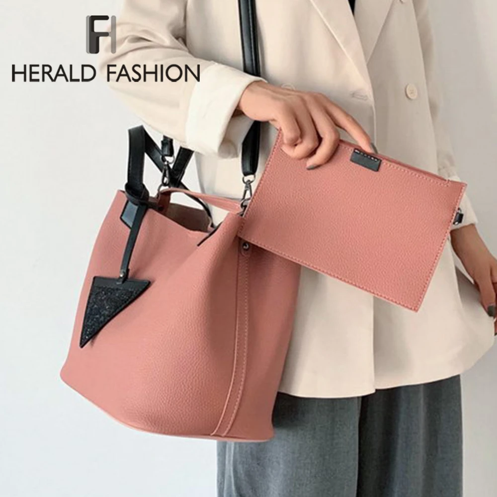 Herald Fashion женская сумка 2 шт./компл. комплект качественных кожаных сумок с верхней