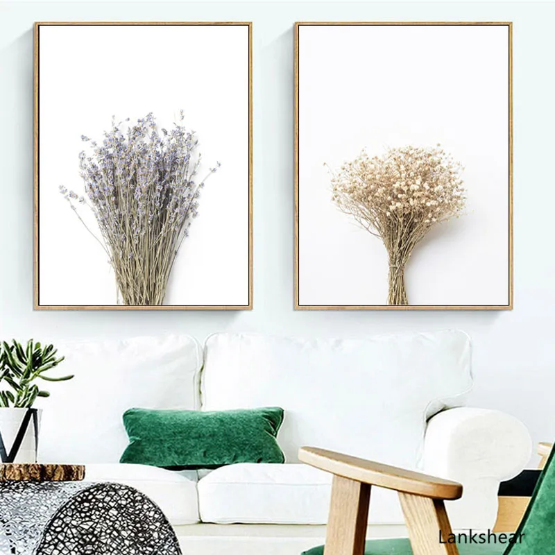 

Beautiful Floral Canvas Painting Wild Flowers Posters and Prints Colorful Rustic Wall Art Pictures for Living Room Decor