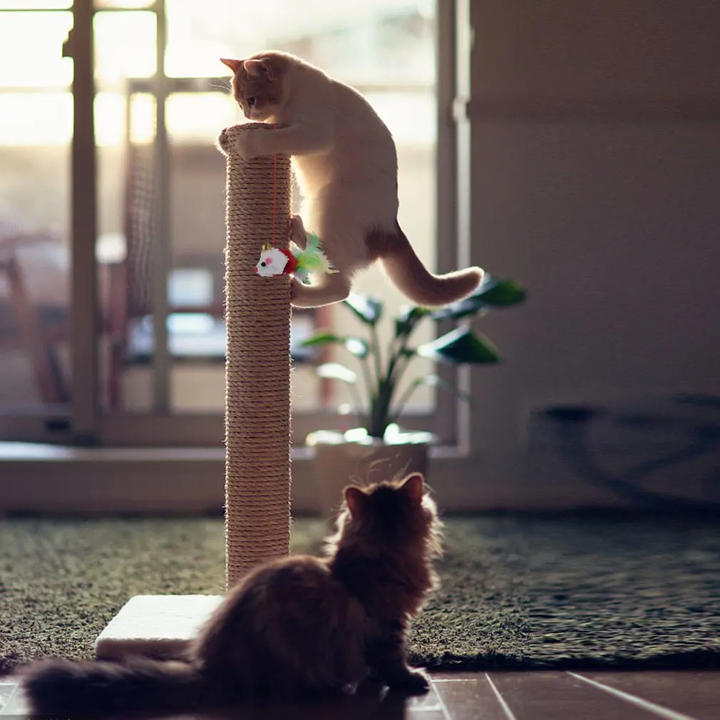 Pet Cat дерево альпинистская рамка игрушка с рыбий колокольчик Игрушка Кошка Когтеточка кошка скретч доска прыжки обучающая игрушка мебель