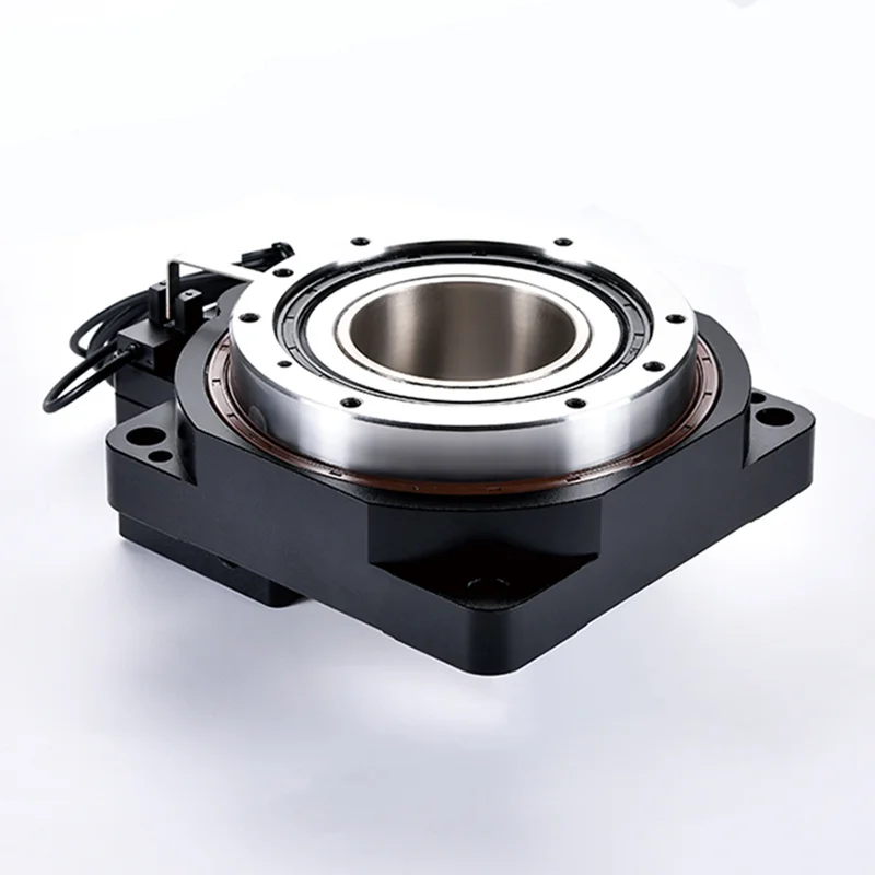 ZCT130-10 hollow rotating platform electric turntable gearbox reducer ratio 10:1 86 frame nema34 stepper motor input 14mm planetary reducer