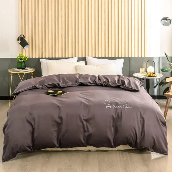 2020 New 100% Cotton Comforter Cover Quilt King Queen Full Solid Duvet Pillowcase 160*210/200*230/220*240cm | Дом и сад