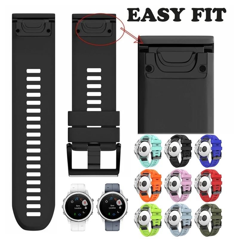 BALIGHT 20 мм, ремешок для наручных часов Garmin Fenix 5S 5splus 6S 6Spro часы для часов, быстросъемный силиконовый легко подходит ремешок для наручных часов