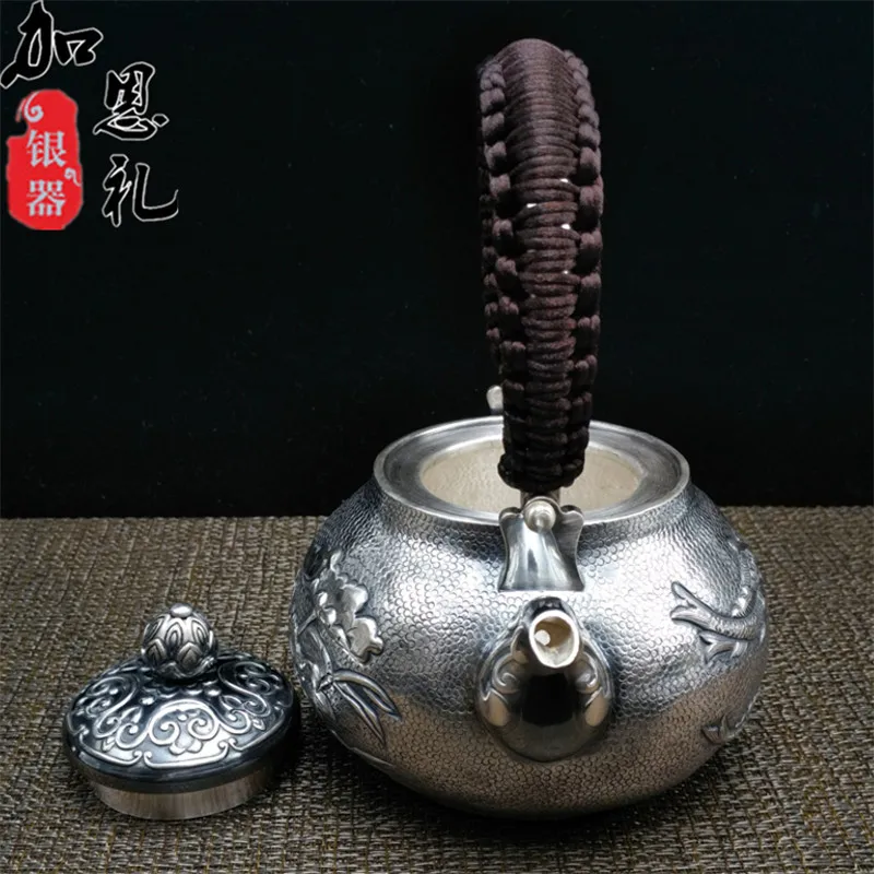  Teapot portable kettle silver teapot hot water teapot 500ml water Kung Fu tea set.