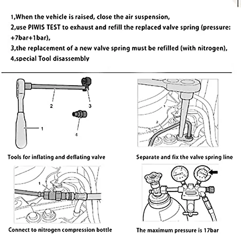Stickstoff Regler, Luftfederung System stickstoff Regulierung Kompatibel mit Porsche Cayenne Palamera,9825 00072198250,WE1409. – Detail 2