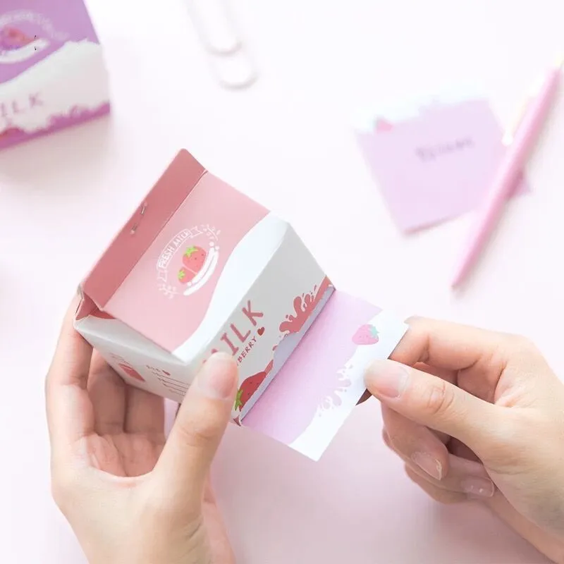 

300 Sheets Creative Kawaii Korean Milk N times Memo Note Pad Message Paper Marker Tab Notepads School Office Stationery