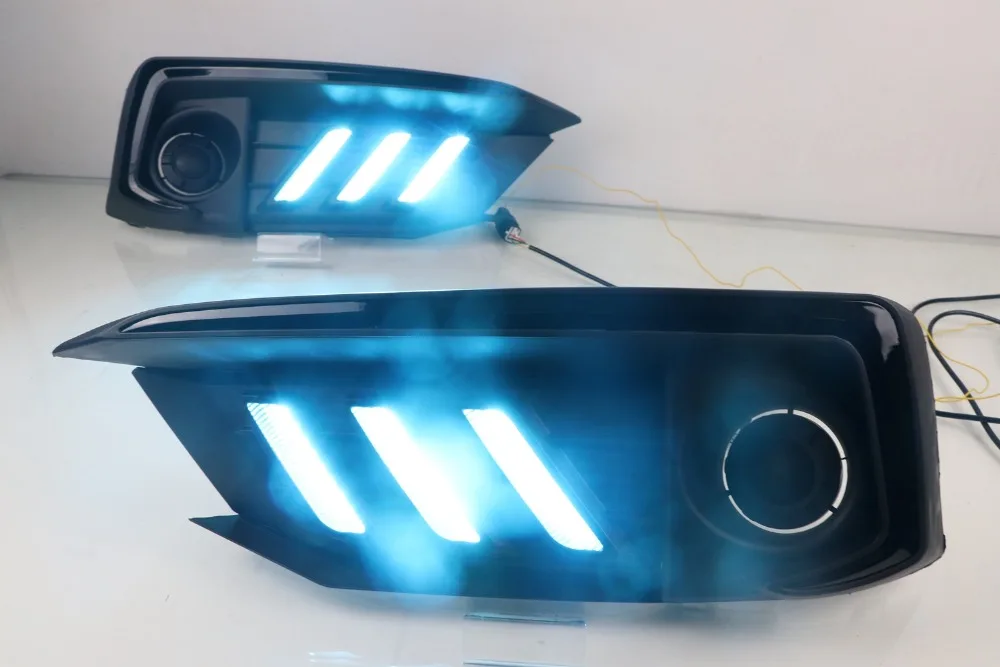 1 комплект фар бампера автомобиля для Honda Civic дневной свет 2020y автомобильные аксессуары, СВЕТОДИОДНЫЙ DRL фары для Civic противотуманные фары