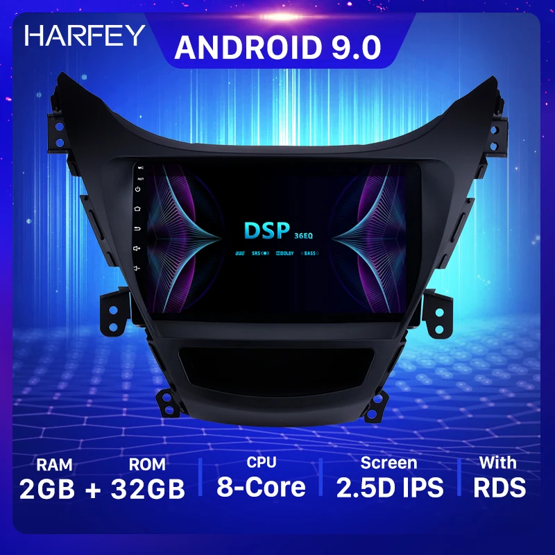 Автомобильный мультимедийный плеер Harfey автомобильный радиоприемник Android 9 0 для