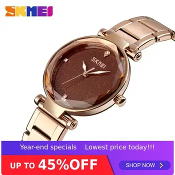 

SKMEI 9180 Vogue Luxury Women Stainless Steel Quartz Wrist Watches Ladies Waterproof Wrsitwatch Montre Femme Relogio Feminino