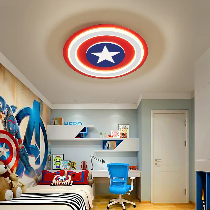 

Modern simple cartoon creative shield kindergarten boys' net red eye protection study bedroom children's room ceiling lamp