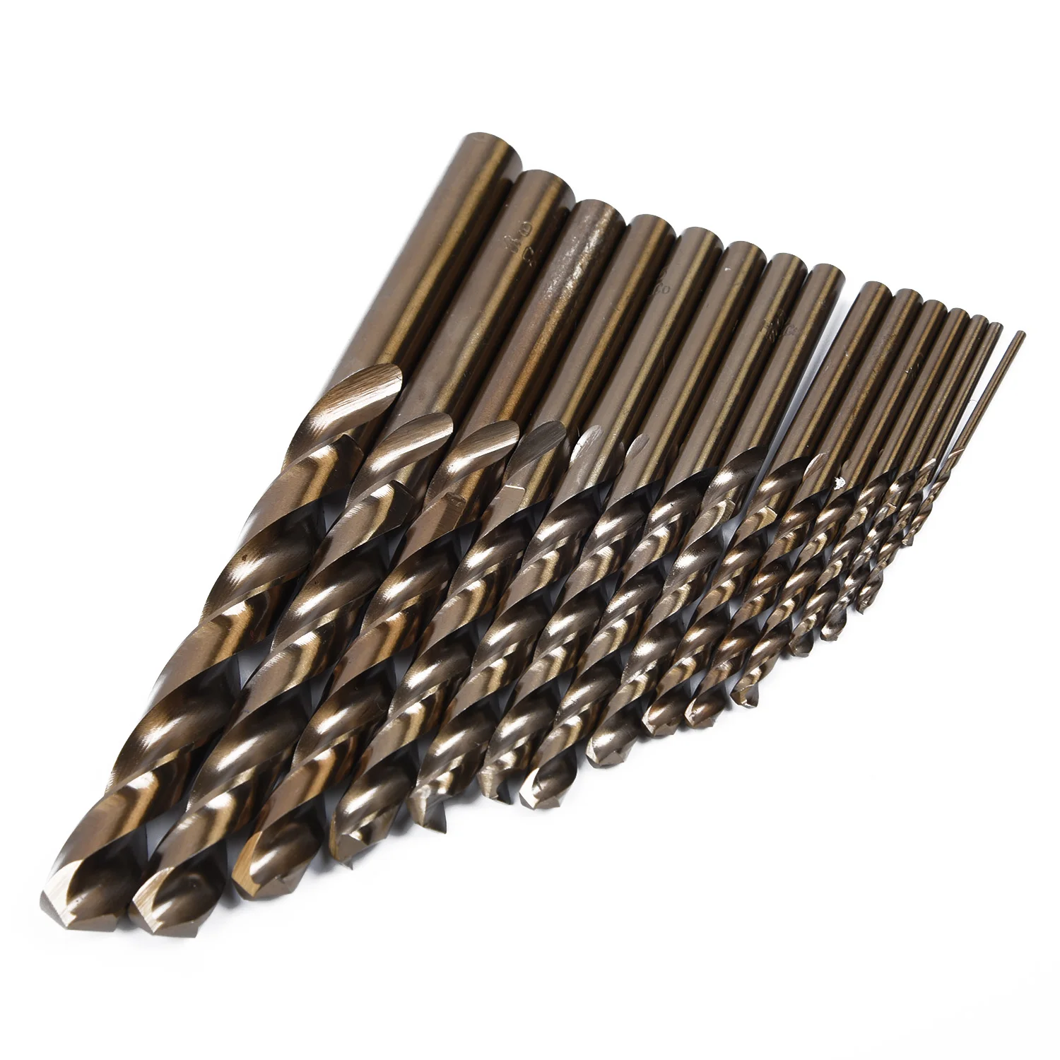 

15Pcs HSS High Speed Steel Drill Bits Kit For Rotary Tool Overall Length 40~133
