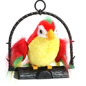 

Recording Repeat Voice Mimics Sound Imitate Talking Electric Parrot Home Decor Kids Toy Prank Hanging Funny Party Birthday Gift