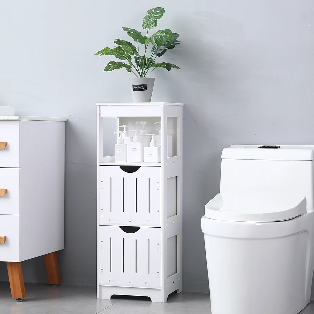 

Three-Layer Two-Drawer Shelf Pvc(30.5 x 30.5 x 81)cm