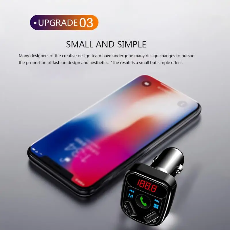 Беспроводной Bluetooth 2,0 FM Автомобильный MP3-плеер автомобиля 3.1A быстрое зарядное устройство двойной USB зарядное устройство встроенный шумоподавление цепи светодиодный экран
