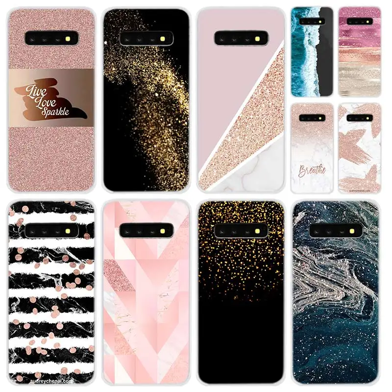 Мягкий силиконовый чехол для Samsung S21 S20 S11 S10 S9 S8 Plus lite fe 11e 10e S7 Edge золотой розовый