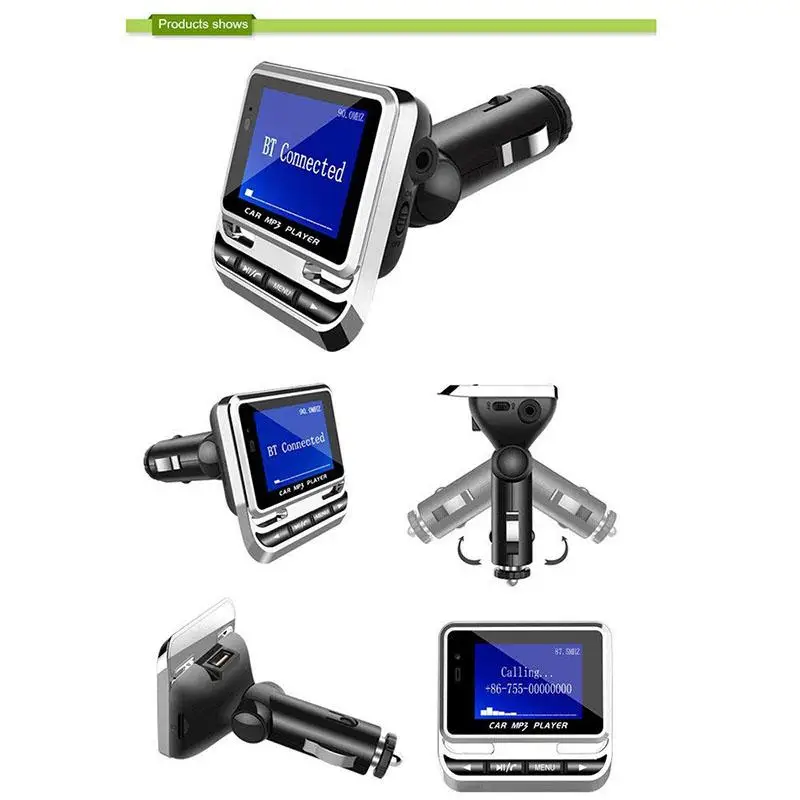 Dragonpad Bluetooth Автомобильный mp3 плеер FM12B беспроводной fm-передатчик ЖК-экран Автомобильный комплект с USB зарядным устройством Поддержка TF карты линейный вход AUX