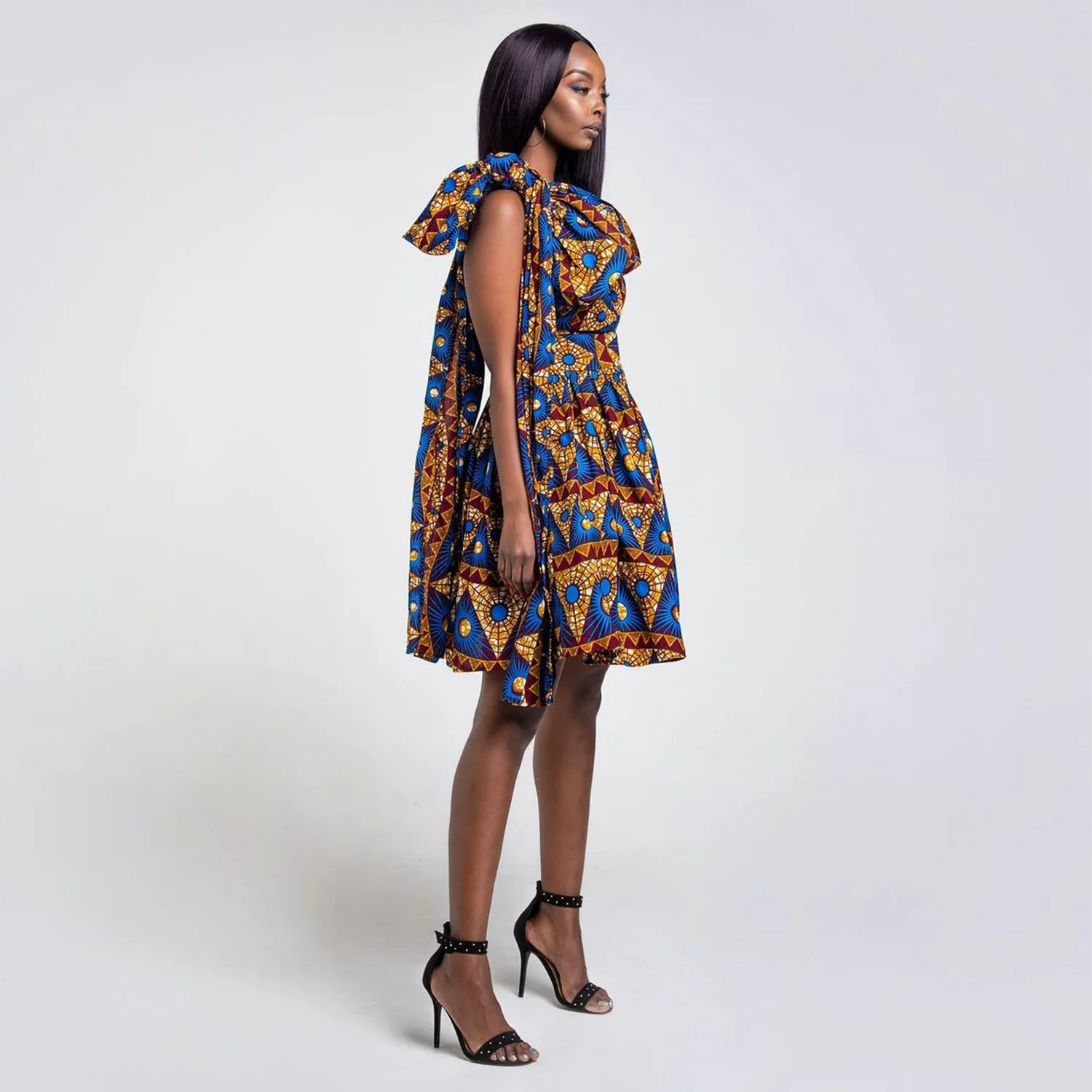 Robe africaine imprimé wax pour femme 82