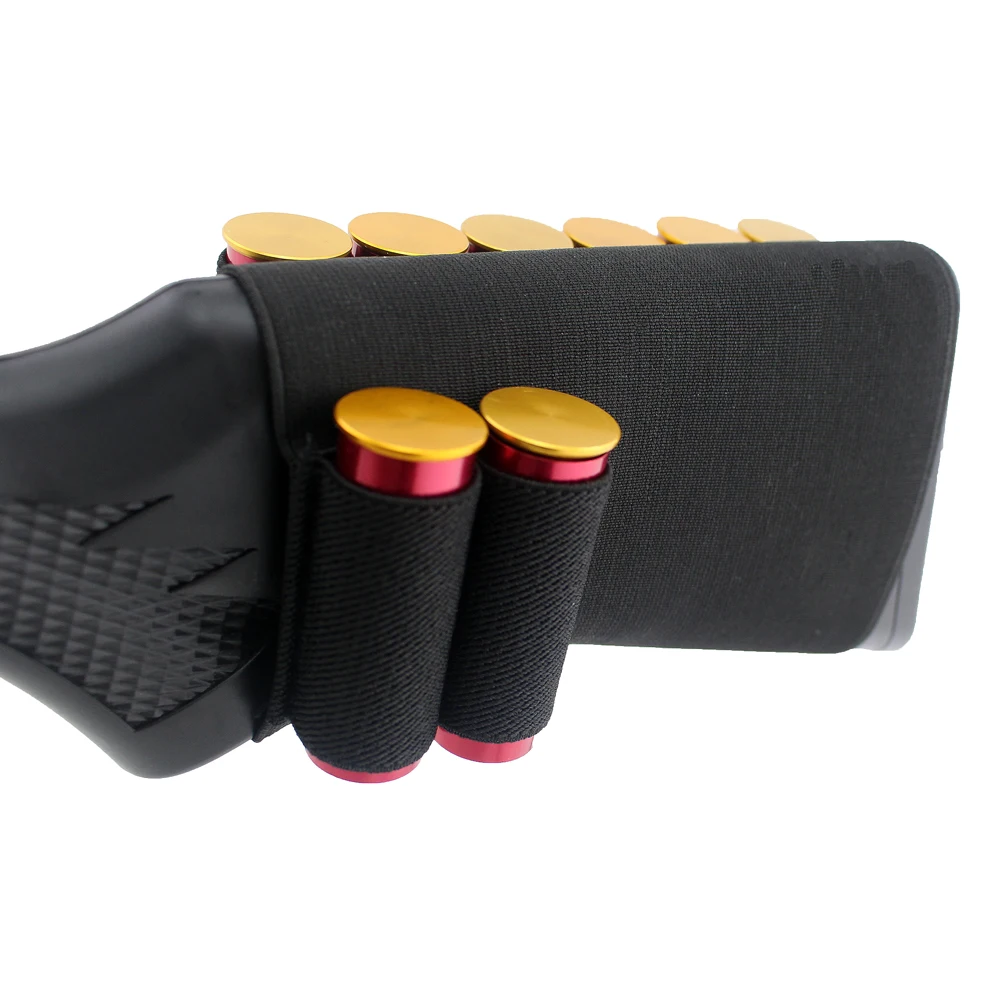

Hunting 12GA 12 Gauge Rifle 8 Round Airsoft Shells Ammo Shotgun Ammo Shells Stock Bullet Pouch Buttstock Cartridge Holde