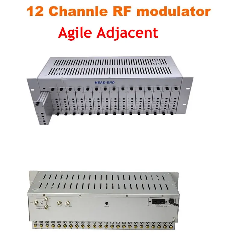 12 в 1 CATV Headend Modulatorr Agile смежный модулятор для отеля/школы/общежития | Электроника