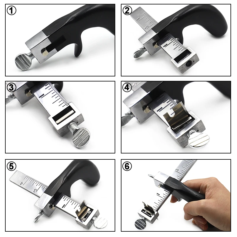 Professional Sharp Leather Strap String Belt Cutter Adjustable DIY Hand Cutting Tool with 2 Blades Craft Leather Tools leather tools leather craft tool kit leather craft tools leather craft tool