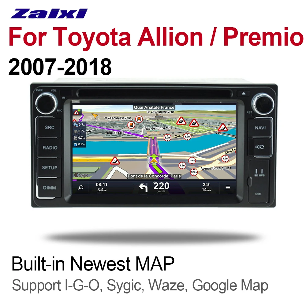 Автомобильный dvd плеер ZaiXi 4 Гб android 9 0 для Toyota Allion/премио 2007 ~ 2018 мультимедиа GPS