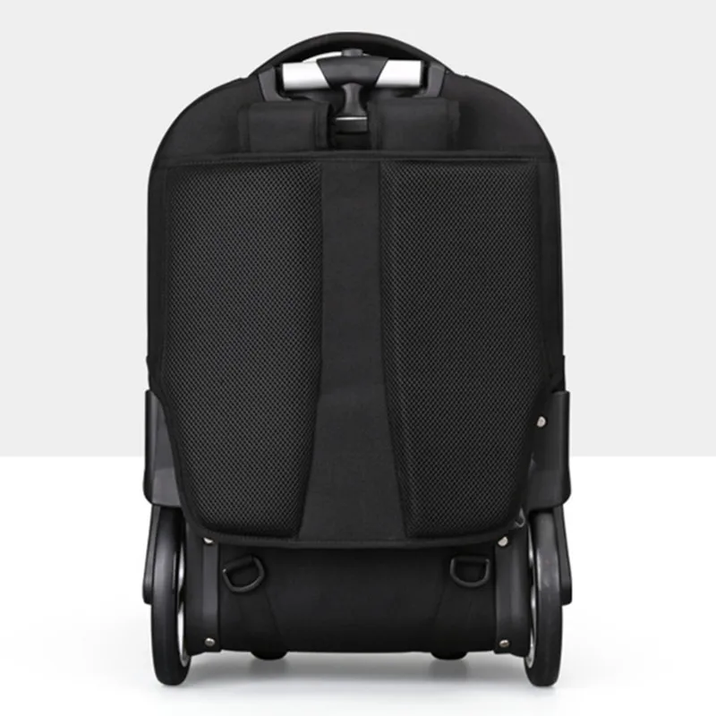 Business trolley backpack big wheels computer bag student schoolbag laptop tablet storage bags travel handbag shoulders luggage