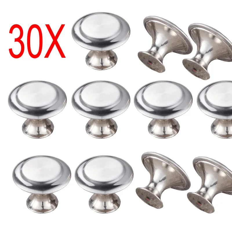 Pomos De Cristal Para Muebles - Pack De 6 (30mm) Con Tornillos