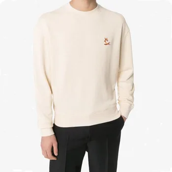 

2020 Autumn Winter Trendy Brand Design Round O Neck Long Sleeve Fox Embroidery Pullover Casual Women Men Sweatshirt Couple Tops