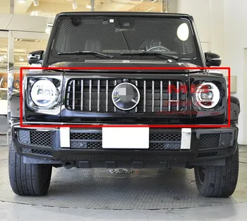 

W463A W464 g350 g500 g550 G-class upgrade G63 grille with lamp cover 2018-2020 g wagon gloss black white