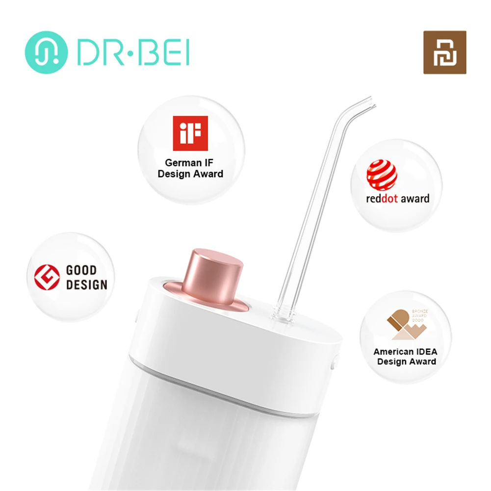 DR·BEI Oral Irrigator Dental Flosser USB Rechargeable Water Flosser Jet 3 Working Modes IPX7 Irrigator for Cleaning Teeth