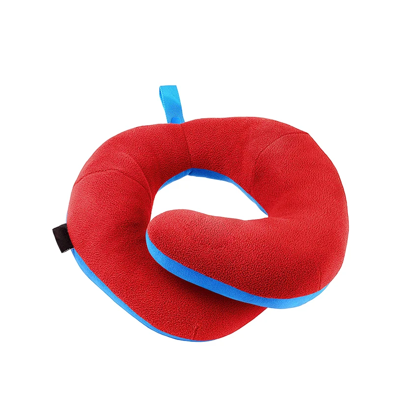 Подушка для шеи с поддержкой подбородка, мягкая подушка для шеи, подушка для путешествий - Цвет: Красный