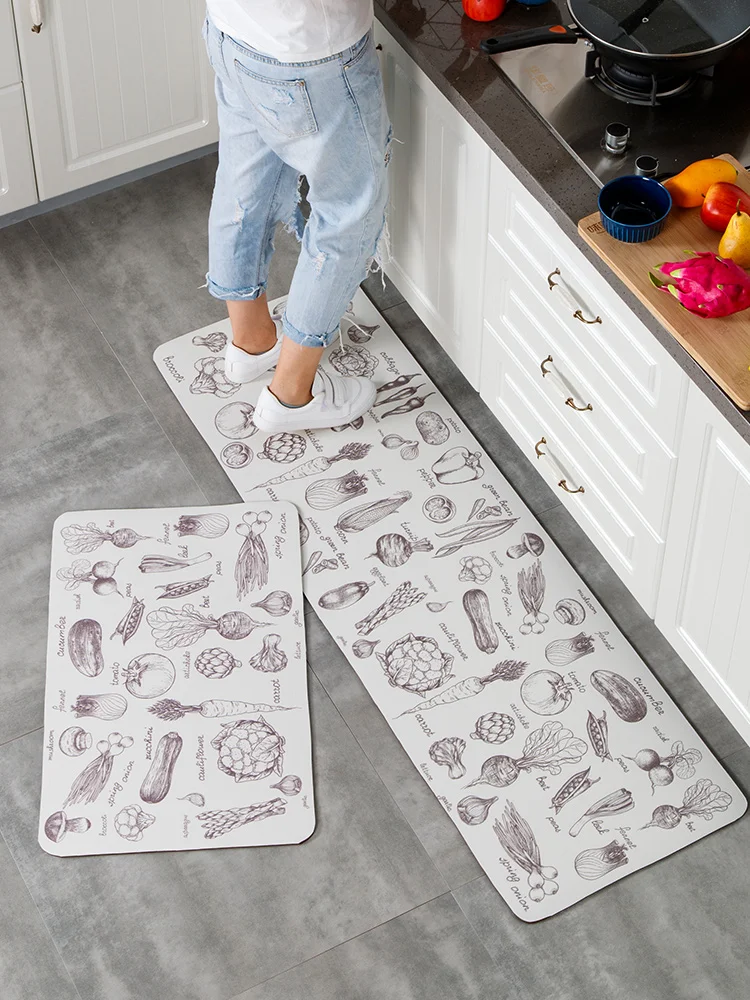 Коврики для кухни в скандинавском стиле, Нескользящие, маслостойкие, для двери, бытовые коврики, можно протирать, Длинные коврики