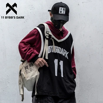 

11 BYBB'S DARK Patchwork Fake Two Piece Hip Hop Sweatshirts Men 2020 Fashion Techwear Hoodies Pullover Streetwear Casual Hoodie