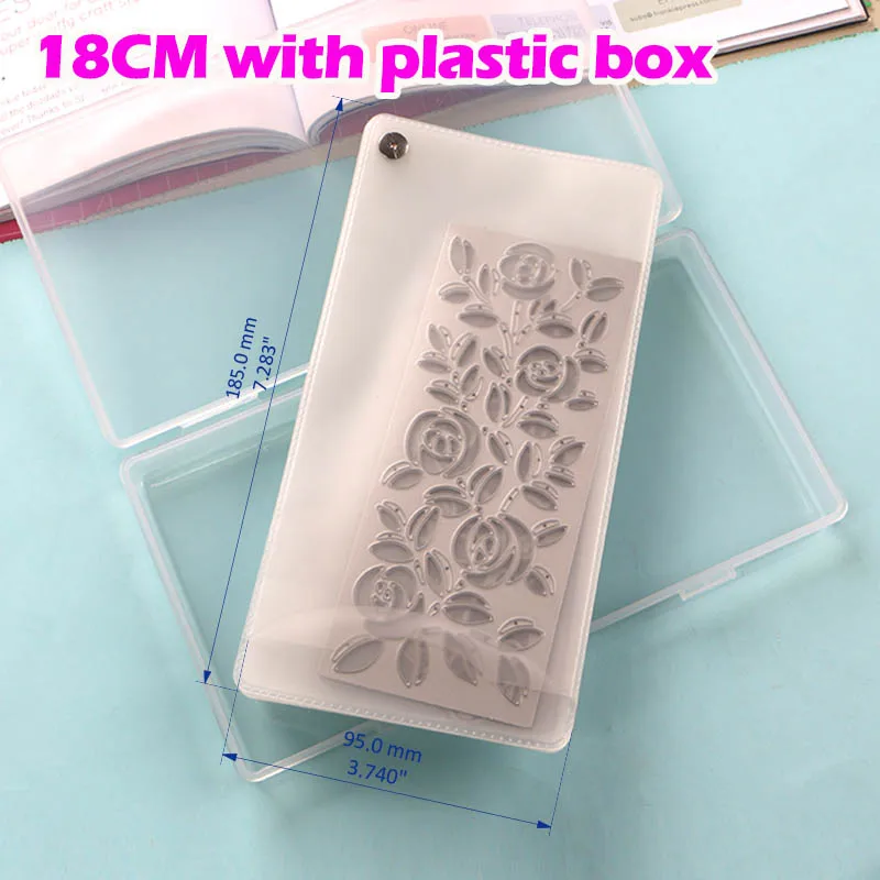 Medium size18CM DUOFEN металлические режущие штампы держатель режущие штампы для хранения плюс тканевый мешок DIY скрапбук бумажный альбом Новинка - Цвет: Medium size18CM