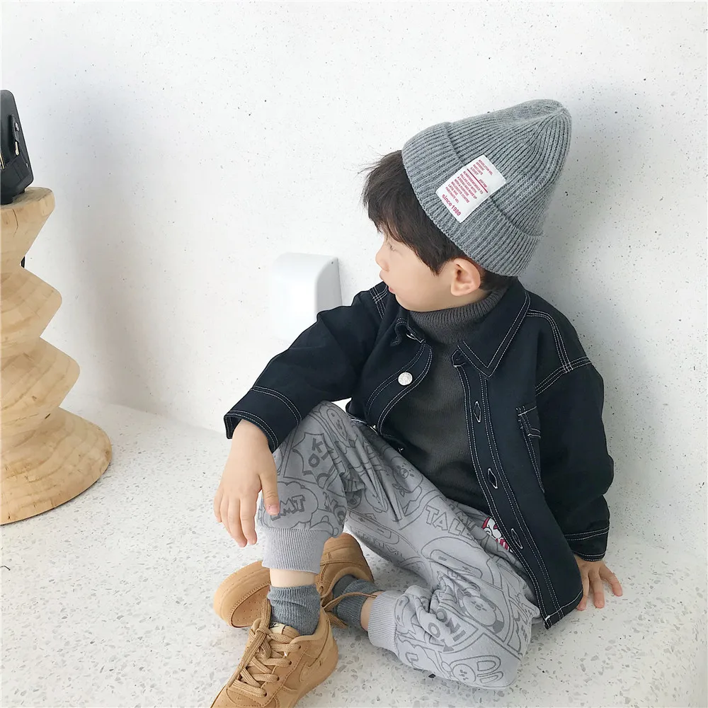 Tonytaobaby/осенне-зимние новые детские Фланелевые штаны с принтом для мальчиков и девочек; штаны для малышей