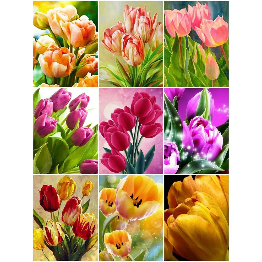 Evershine Flowers Paint With Diamonds Picture Of Rhinestones Diamond Embroidery Full Display Mosaic Home Decor Gift | Дом и сад