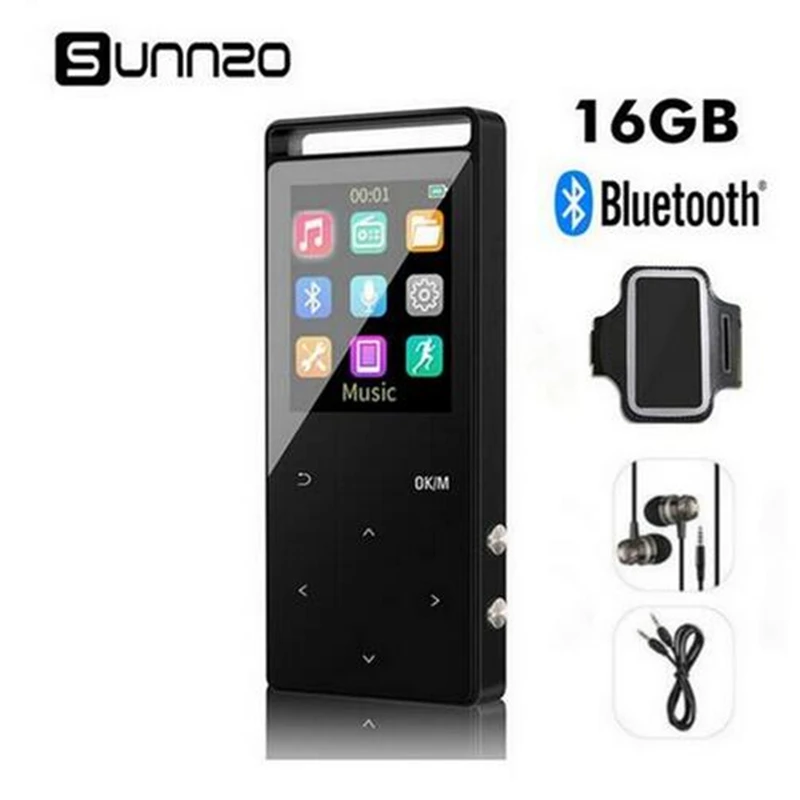 Радио 16 Гб MP3 плеер Bluetooth Цифровая музыка мини портативный аудио с fm радио